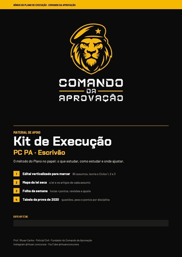 Capa do Kit de Execução